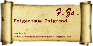 Feigenbaum Zsigmond névjegykártya